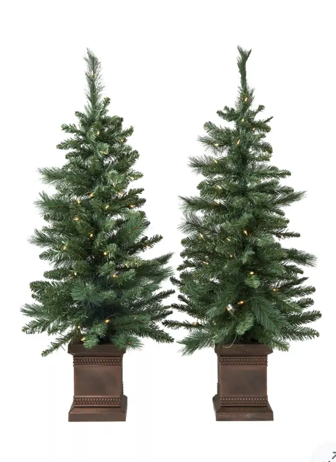 Pre lit porch trees set of two Belk