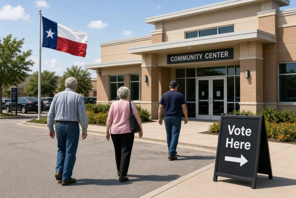 Texas polling place for voters who decide Paxton vs Talarico